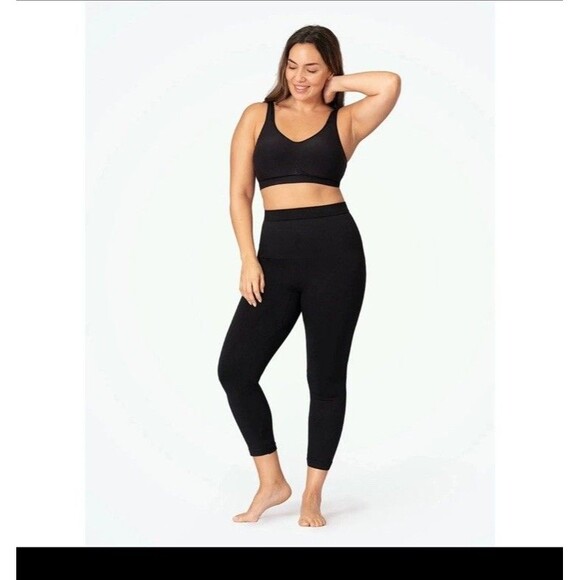 Empetua Black Daily Flaunt Mid-Waist Shaping Slimming Capri Pant Sz 2XL New - Picture 1 of 10